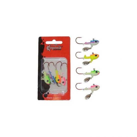 Captain 6416 Jig Head Rapstory 4’lü Mix Set Kaşıklı Jig Head 10 gr